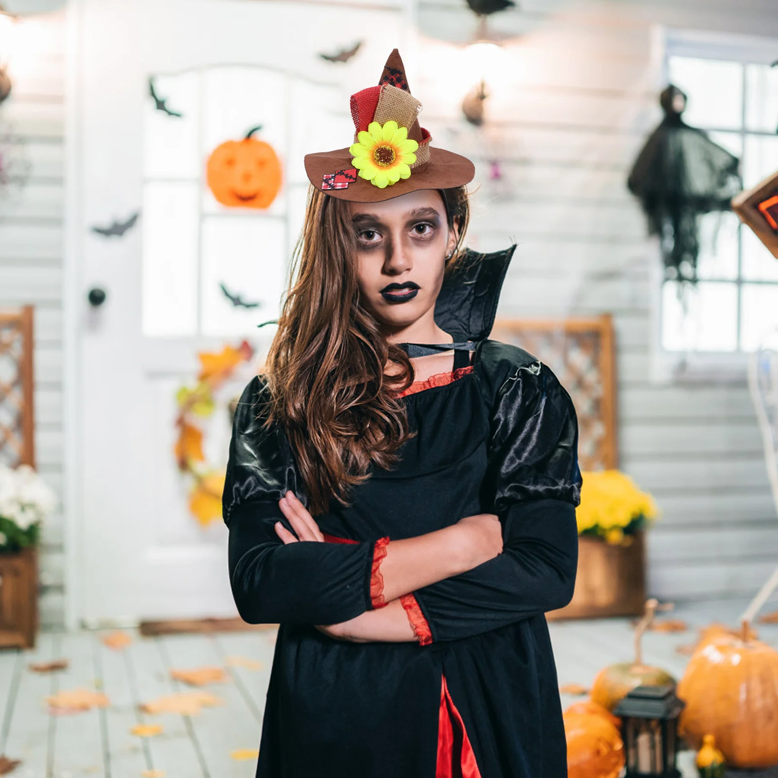 

GANAZONO пугало костюм Хэллоуин соломенная шляпа аксессуар для женщин и детей карнавал косплей вечерние