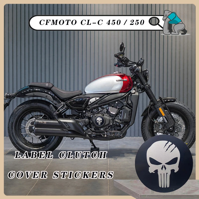 

Motorcycle Label Clutch Cover Stickers for Engine Decoration Decal Material stainless steel For CFMOTO CL-C450 CF450 clc450