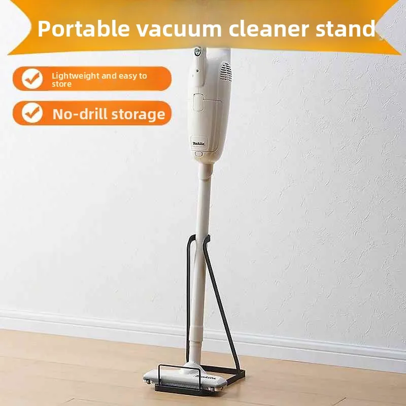 Living Room Standing Dustpan And Brush Holder Universal Type Multi-Function No-Punching Steam Broom Stand Storage Rack