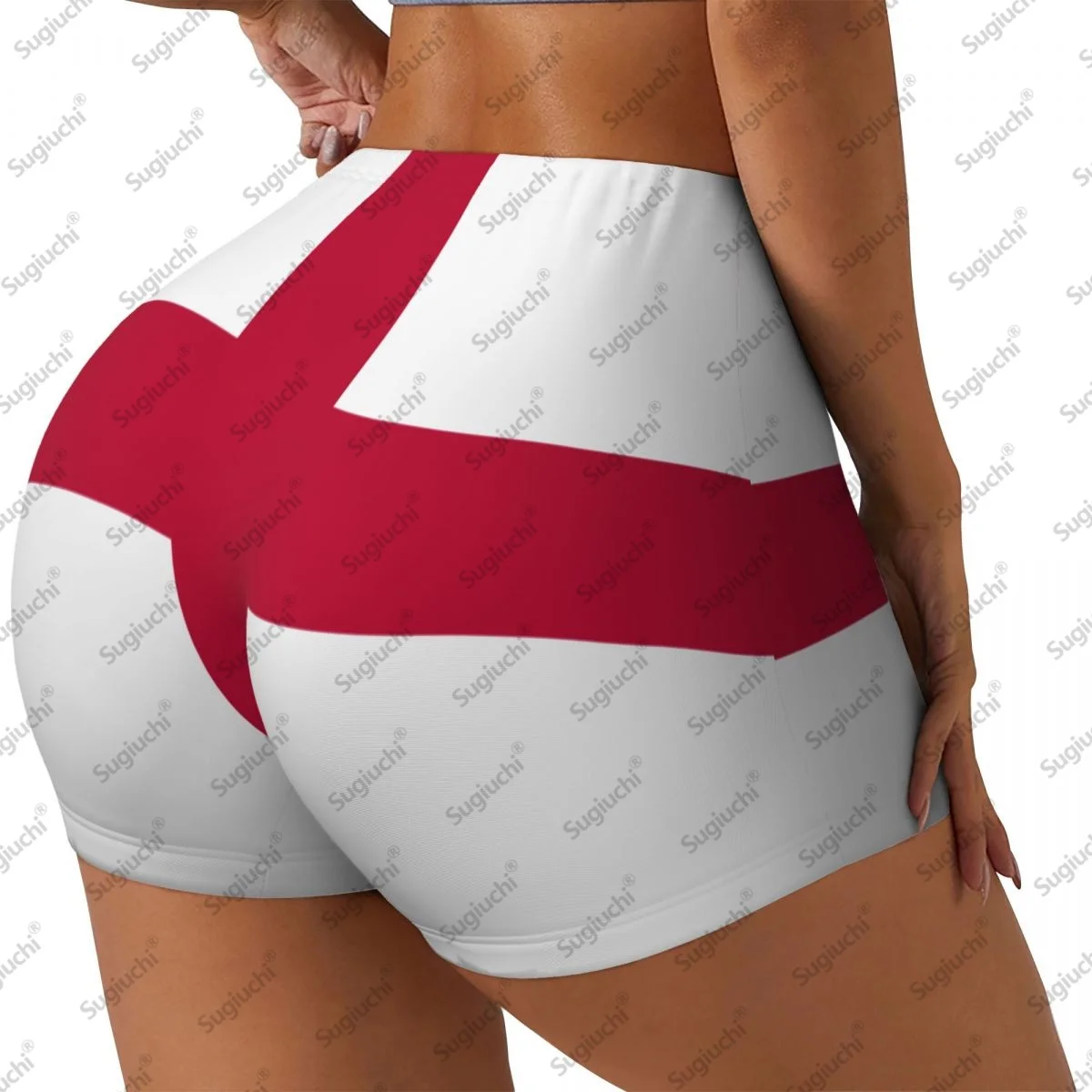 2026 bandeira da inglaterra shorts de yoga para mulheres treino scrunch levantamento de bunda cintura alta ginásio correndo calças curtas