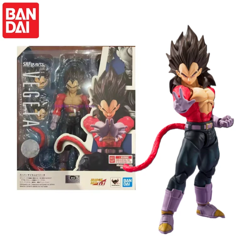 

In Stock 100%Original Bandai Dragon Ball Anime Figures SHF Super Saiyan 4 Vegeta Action Figure Toys Gifts Collection Model