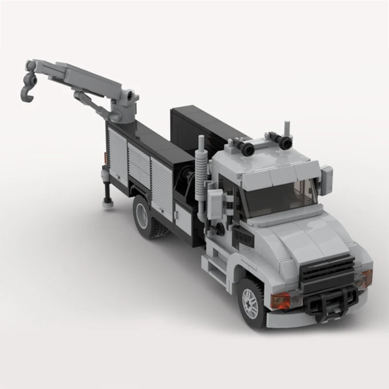

City Car Model MOC Building Bricks Heavy Wrecker Tow Truck Modular Technology Children Holiday Gifts Assemble Toys Suit