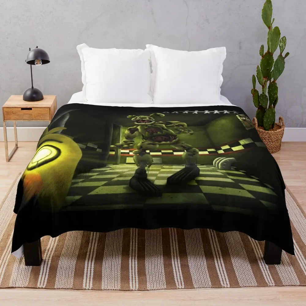 Grotesque Springtrap Throw Blanket christmas decoration Flannel Fabric Polar Blankets