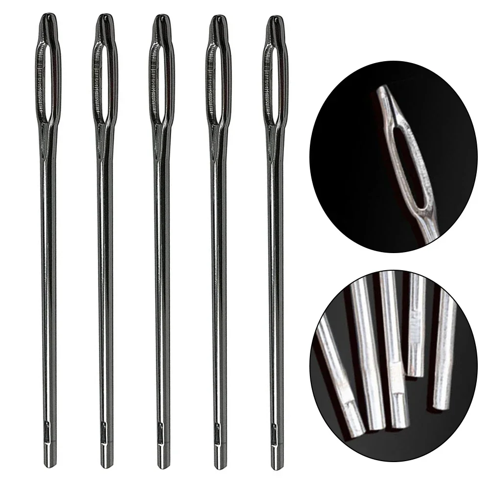 5Pcs Car Split Eye Needle Universal T-Handle Tire Plug Tire Repair Plug Tool Tire Repair Reamer Plug Kit Emergency-Puncture Tool