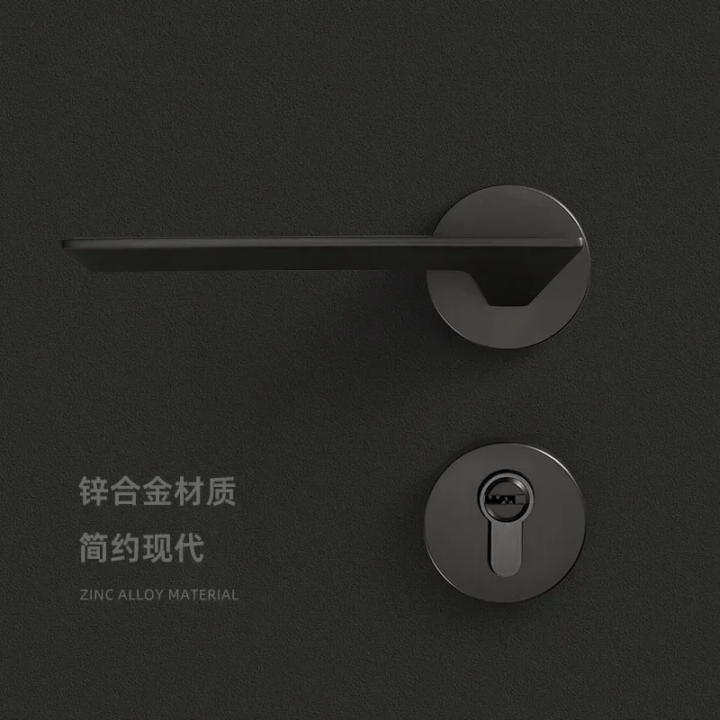 Minimalist Square Door Handle: Black & New Gold Design, Modern Interior Lever, Suitable for Bathroom & Wooden Doors, Stylish Hom