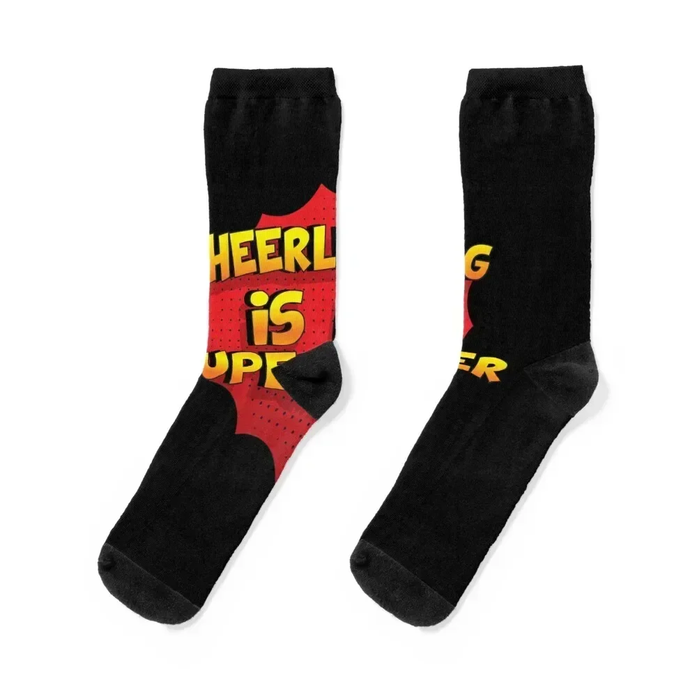 

Cheerleading is my Superpower Funny Design Cheerleading Gift Socks colored cool fashionable golf Women Socks Men's