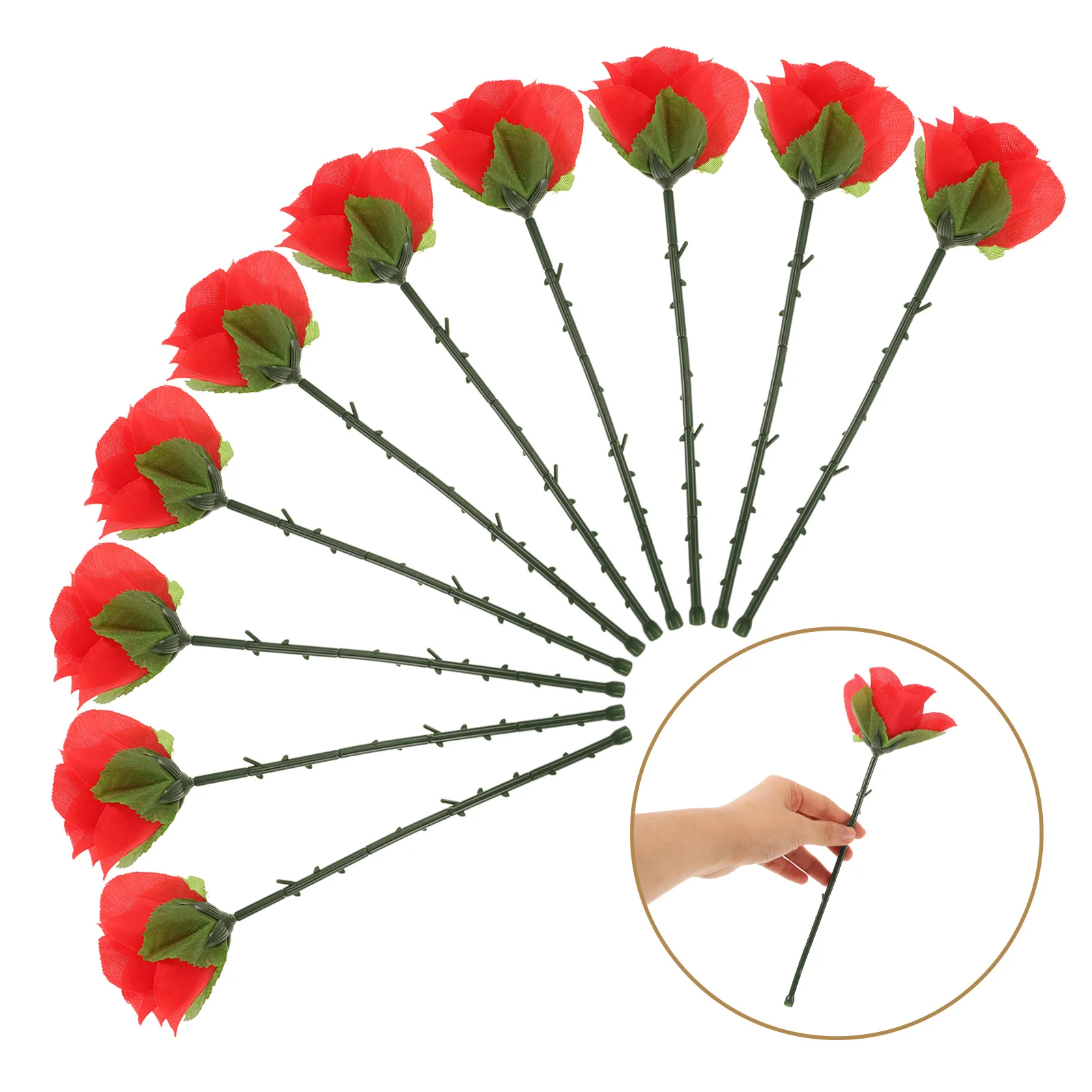 Folded Rose The Appearing Close Up Flower Gimmick Magician Street Stage Illusion Props Folding Plastic