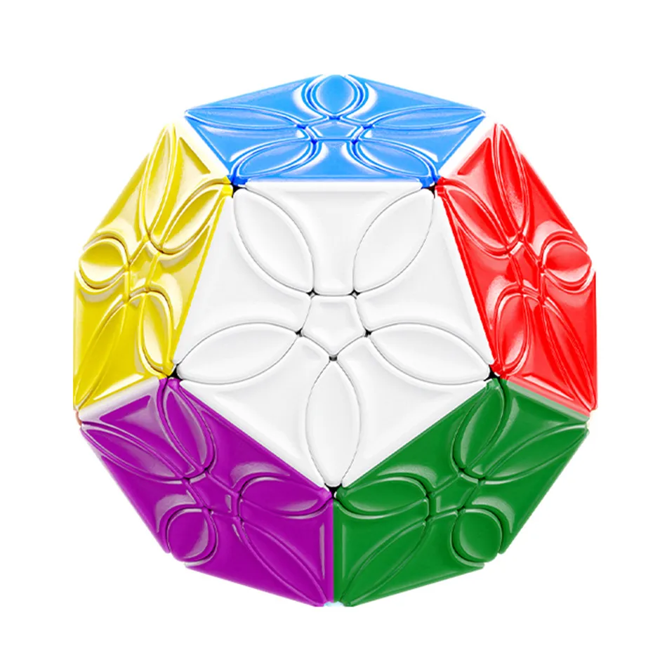 SengSou กลีบ Megaminx Magic Cube รูปร่างแปลก Megaminxed Dodecahedron Professional Magic Cube ของเล่นเพื่อการศึกษาสําหรับผู้ใหญ่