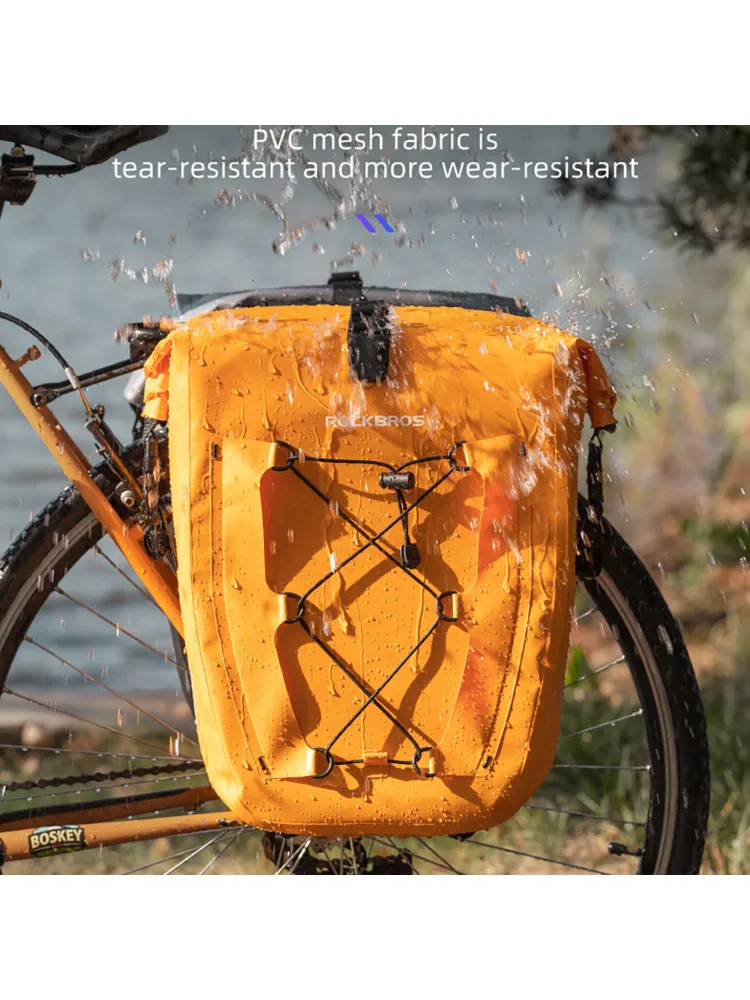 AliExpress FZCSPEED Bicycle Bag Waterproof Bike Bag 25L Large Capacity Touring Bicycle backpack Bicycle Rear Bracket Boot Boot Bike Accessories