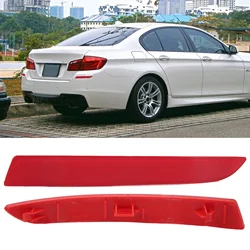 1 Pair of Car Rear Bumper Reflector 63147318556 63147318555 Red Reflection Fit For BMW 5-Series F10 LCI 2012-2016
