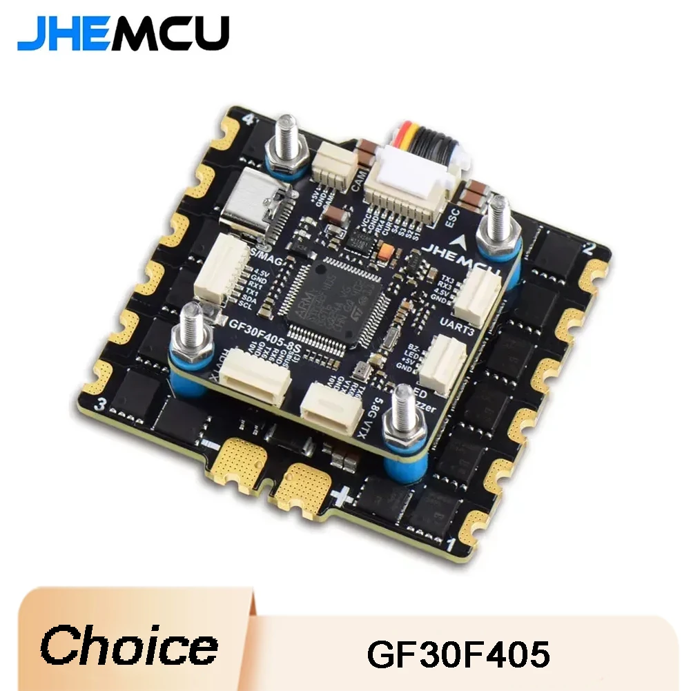 

Контроллер полета JHEMCU GF30F405 с ICM42688P | 90A/110A ESC 3-8S Lipo для RC FPV дронов дальнего действия