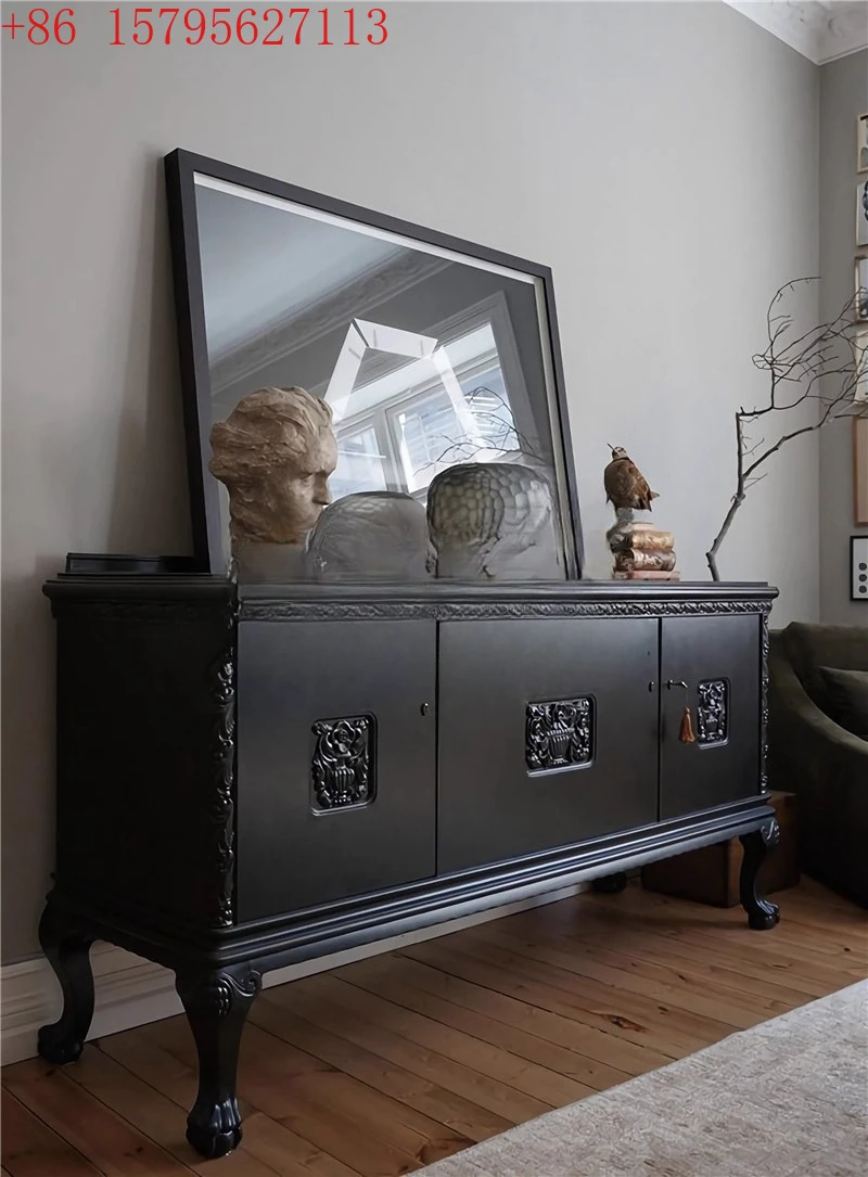 

Краевой шкаф Входная дверь Американский дверной шкаф ТВ-шкаф Легкая роскошная вилла для хранения и украшения