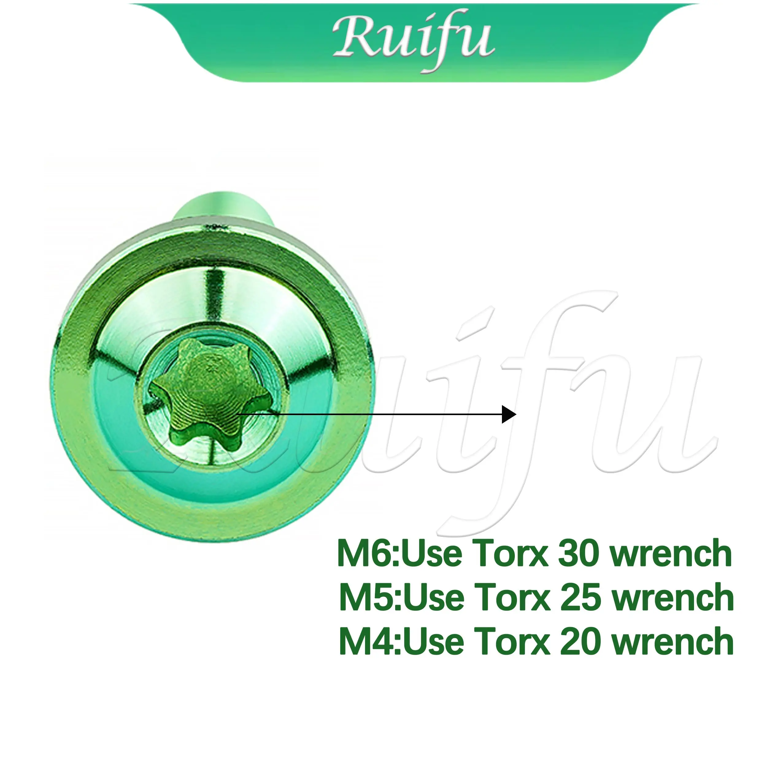 Ruifu Titanium Bolt 6PCS M4M5M6x10 15 20 25 30mm Plum Blossom Butterfly Umbrella Top Screw for Bike Motorcycle Car Ti Fasteners