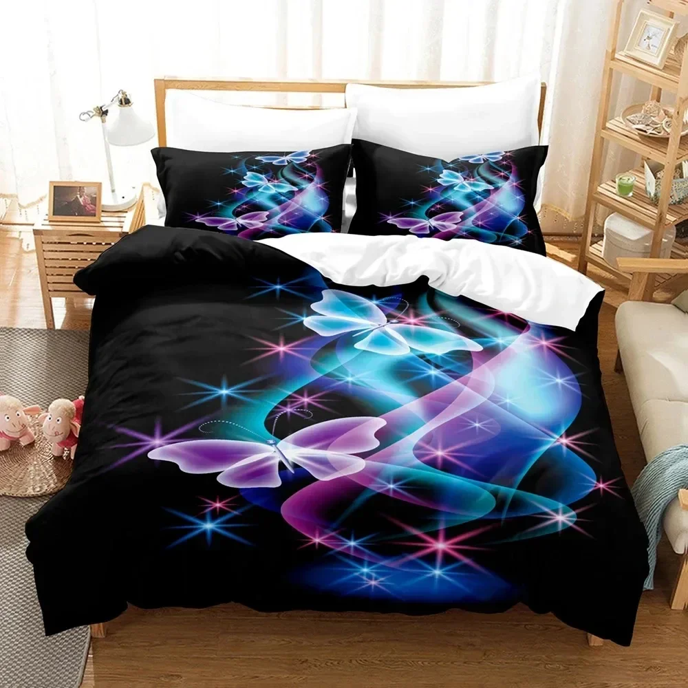 

Magic Butterfly Pattern Bedding Set Single Twin Double Queen King Cal King Size Bed Linen Set