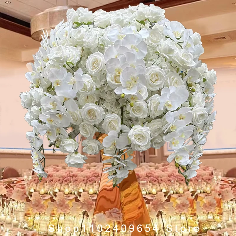 90cm to 40cm Large Flower Ball Artificial Table Centerpiece for Wedding Event Decoration Road Leading Floral Arrangement Decor