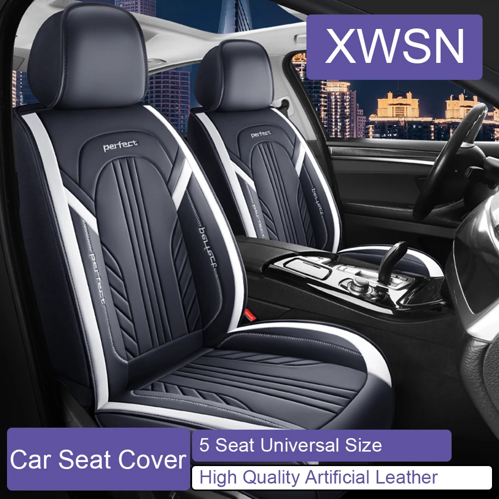 5 Seat PU Leather Car Seat Cover for Ford Focus Fiesta Honda Civic CRV Accord Hyundai Tucson Kona Elantra Creta Car Accessories