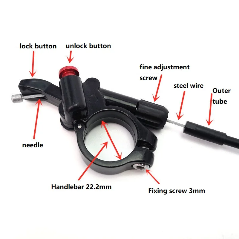 Lockout Wire Switch Lever Rockshox Suntour Mountain Bicycle Fox SR ST Mtb Bike XCR XCM EPIXON EPICON Suspension Fork Accessories