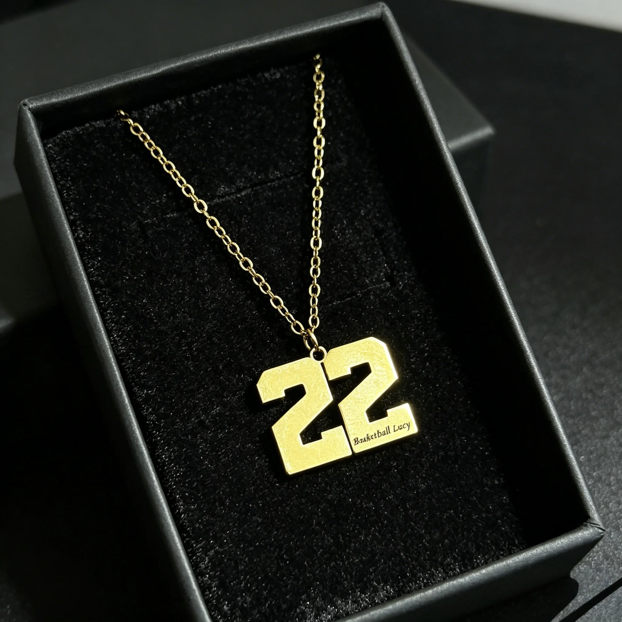 

Custom Numbers Pendant Necklace Personalized Simplist Engraving Name Stainless Steel Women's Jewelry Holiday Daily Gifts