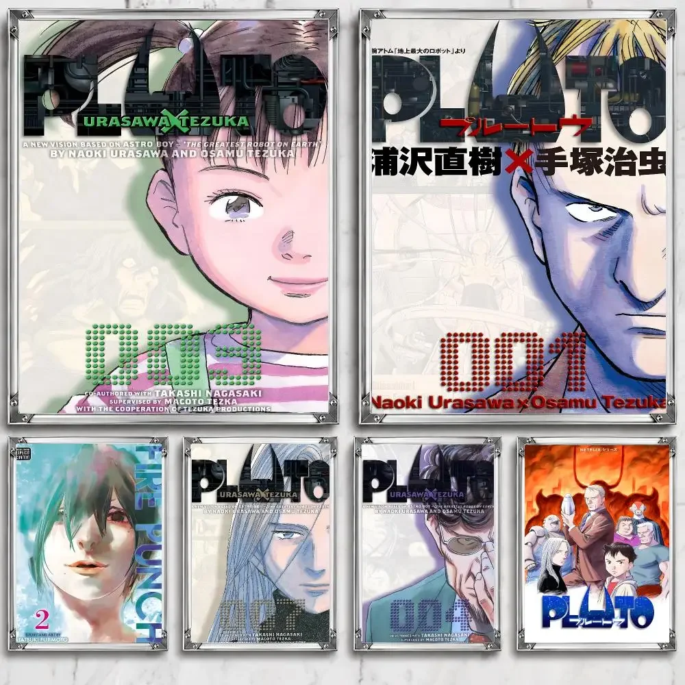 Anime P-PLUTO Japanese Manga Fantasy Action Series Poster HD Wall Decor for Bedroom Living Room Dorm Bar Cafe Gift