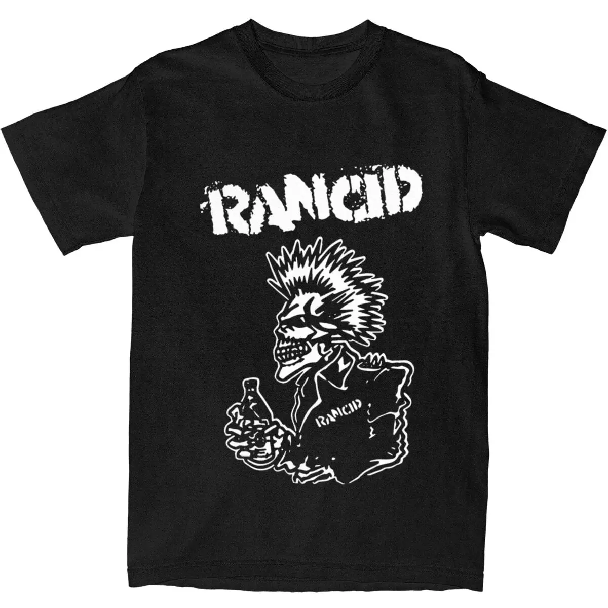 Punkrock Rancids T Shirt Men Band Stencil Casual Cotton T Shirts Summer Breathable Harajuku Tee Shirt Printed Plus Size Clothing