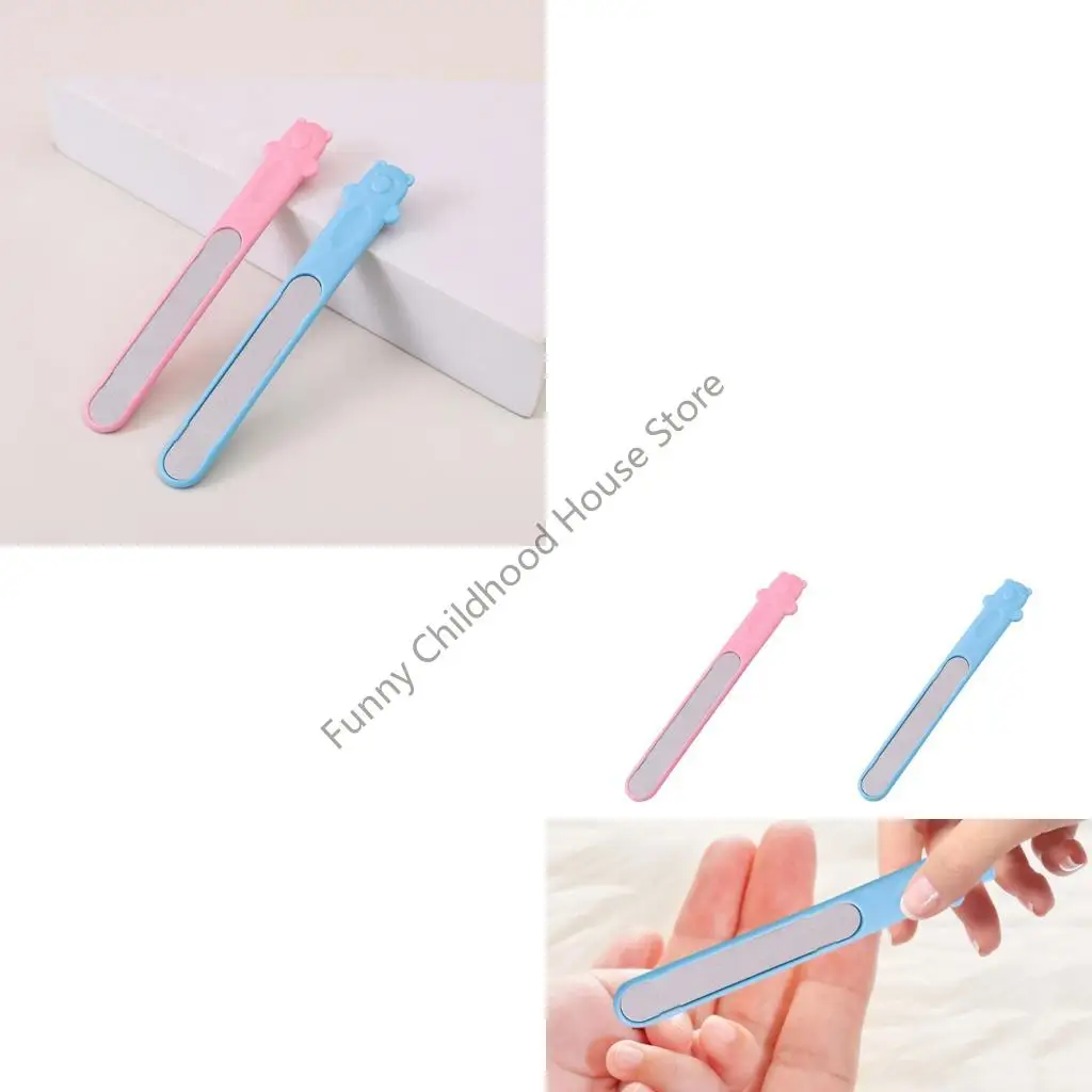 

D0LA Gentle Baby Nails File With Cartoon Design Safe Rounded Edges For Infant Nails Care Home or Travel Daily
