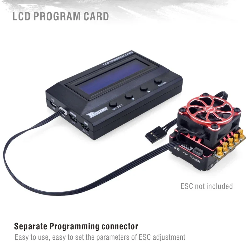Turbo TS160V2 PRO 160A Brushless Speed Controller Sensored ESC Programmer Card for 1/10 RC Car XeRun V10 G3R V4S V5R V4R Motor