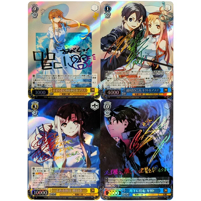 Weiss Schwarz-tarjetas Flash láser raras para niños, juguetes coleccionables de Anime, ACG, Yuzuriha Inori Hatsune Miku, regalo de cumpleaños