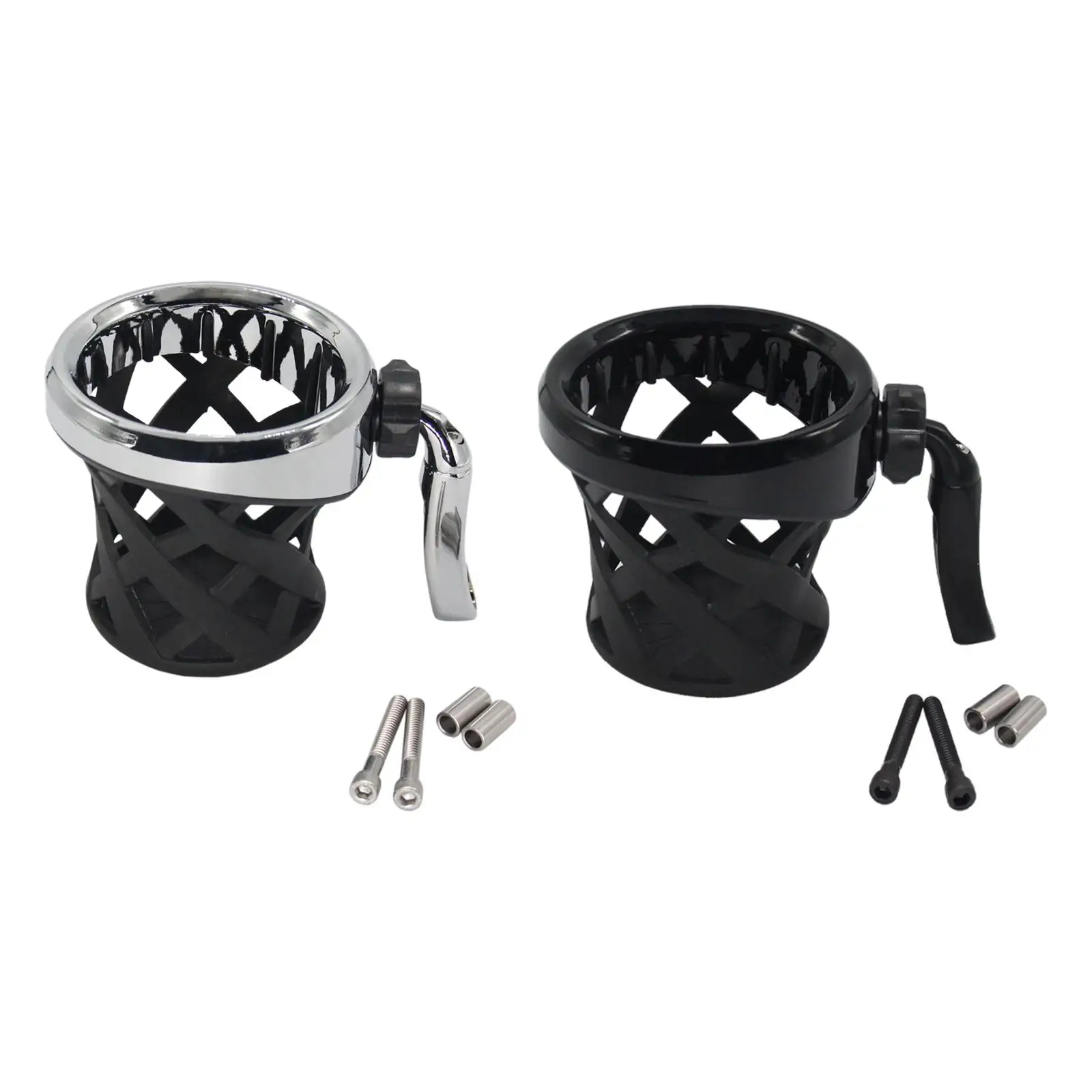 Motorcycle Drink Cup Water Bottle Holder Mount Accessories Rubber Basket Carrier