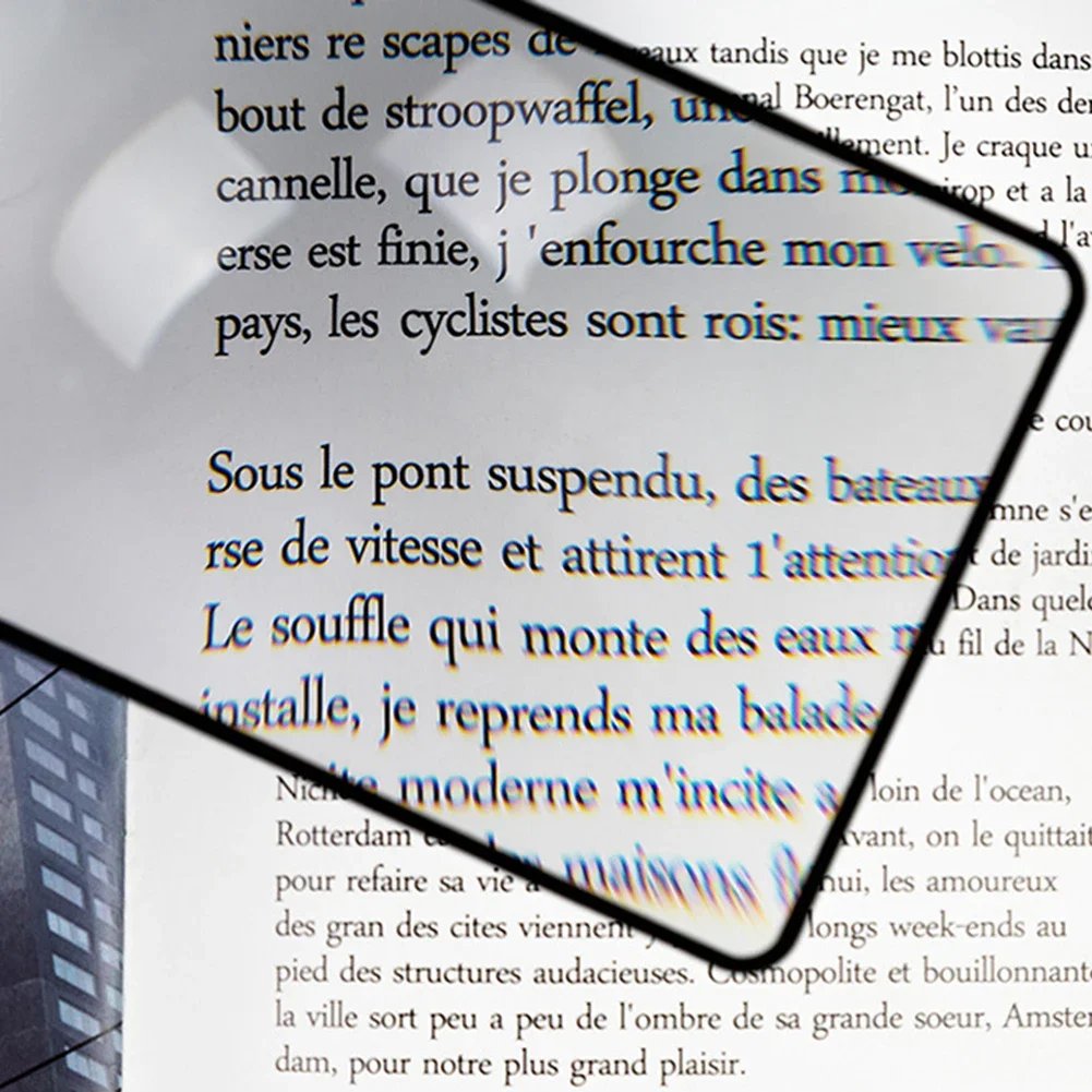 A5 Pełna strona Duża lupa arkuszowa Szkło powiększające Pomoc w czytaniu Soczewka Fresnela Ne Szkło do czytania Soczewka Powiększenie stron książek