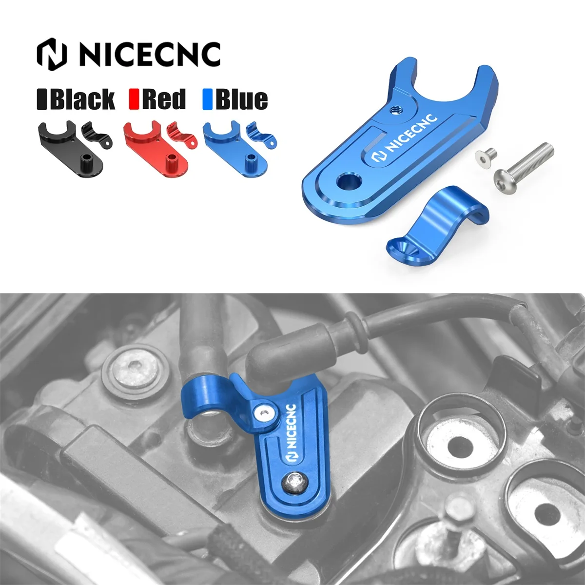 

NICECNC For Yamaha YFZ450R YFZ450RSE YFZ450X Spark Plug Boot Hold Down Bracket Mount ATV Accessories Replace 2S2-11190-21-00