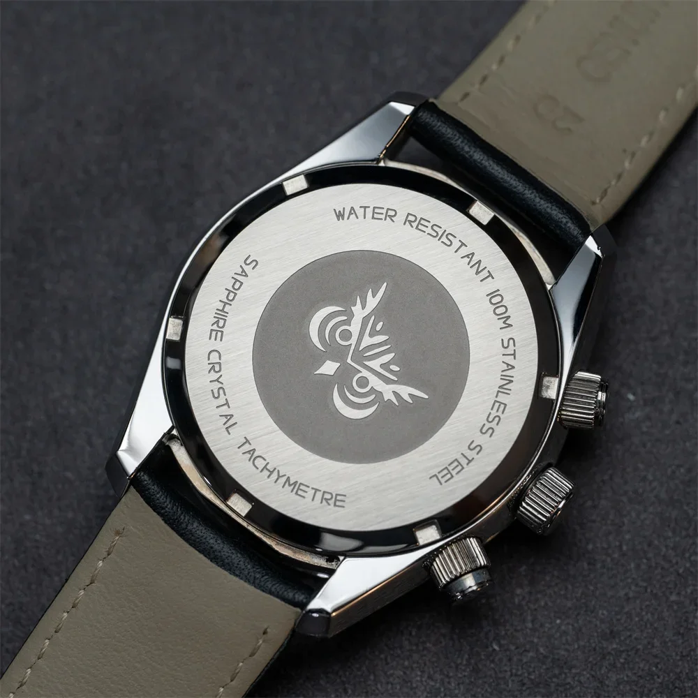 Proxima nuovo Design Panda orologio al quarzo da uomo 40mm lunetta in ceramica Business orologi impermeabili cronografo da uomo VK64 Reloj Hombre