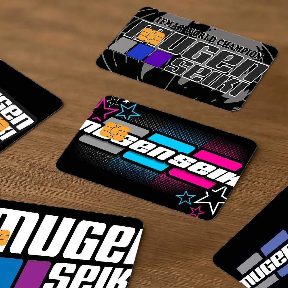 M-Mugen Logo Bank Card Sticker Film Skin Cover for S-Seiki Debit Credit Bank Card Ultra-Thin and Fade-Resistant
