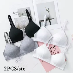 Bars Women Bra girl bars Wireless Underwear Cotton Lining Pure Cotton Fabric Breathable Black young Sports Fitness Yoga Casual