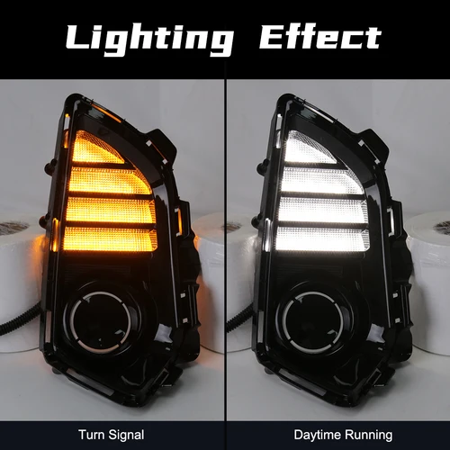 Imagen 2 del producto DLAA-linterna antiniebla Led DRL para Toyota Yaris Ativ Vios 2022 2023, luces de circulación diurna, cubierta de faro de parachoques delantero, arnés de cables de 12V
