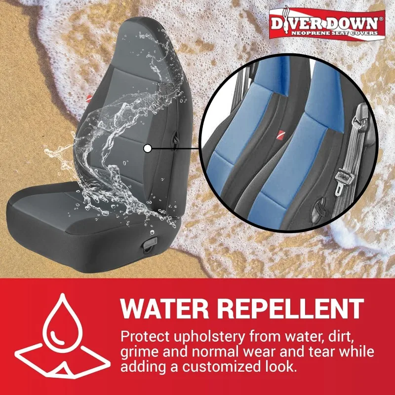 Seat Cover Set - Fits Jeep TJ 1997-2006 Wrangler - Front and Back Seat Set - Waterproof Custom Fit Seat Cove