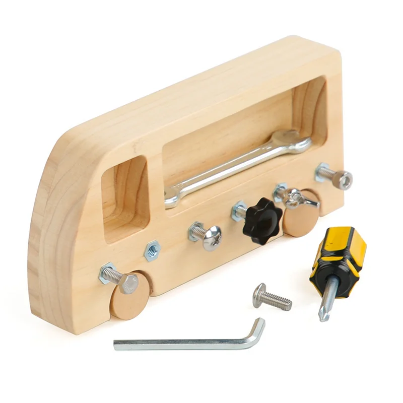 

DELAM-Teaching Aid Busy Bus Hand-Eye Coordination Training In Early Education Working Table Screw