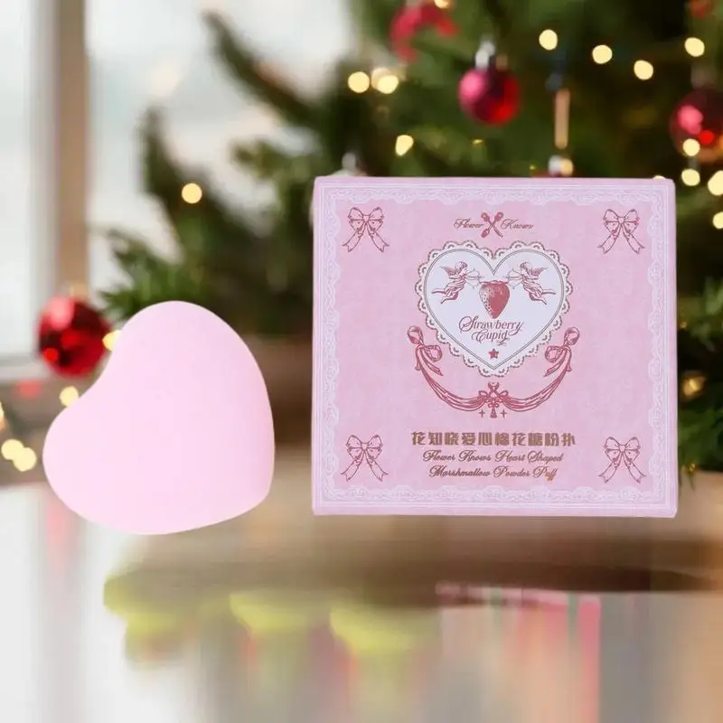 1pcs Heart Bow Makeup Powder Puffs That Can Be Used In Both Dry And Wet Combinations Cotton Candy Air Cushion Powder Puff