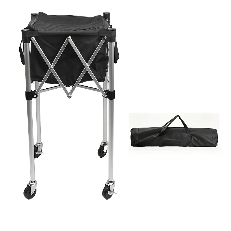

Portable Tennis Ball Trolley | Foldable Design with Wheels & Carry Bag for Easy Transport