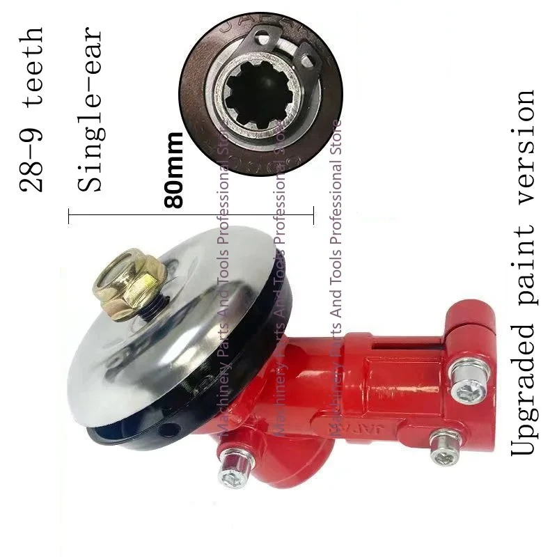 1pc Brush Cutter Trimmer Replace Gear Head Red Gearhead Gearbox 26/28mm Diameter 9-teeth Brushcutter