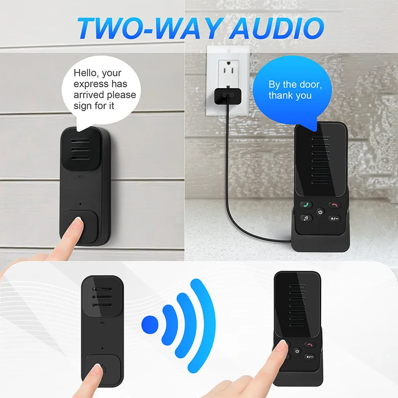 Intercom doorbell Wireless two-way communication Long distance Villa two-way communication One-touch call device for the elderly