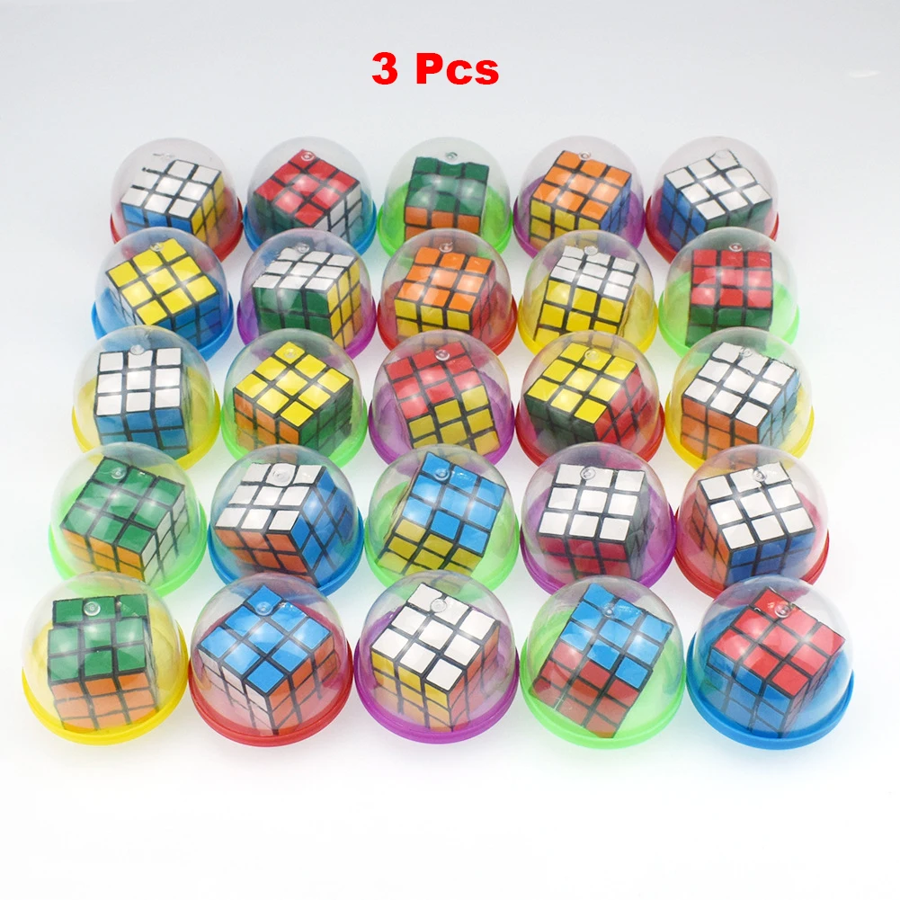 3 Pcs Children Puzzle Toys 3cm Cube Rotating Decompression Toys Creative Mini Cube Can Do Twister Toys Children Reward Gifts