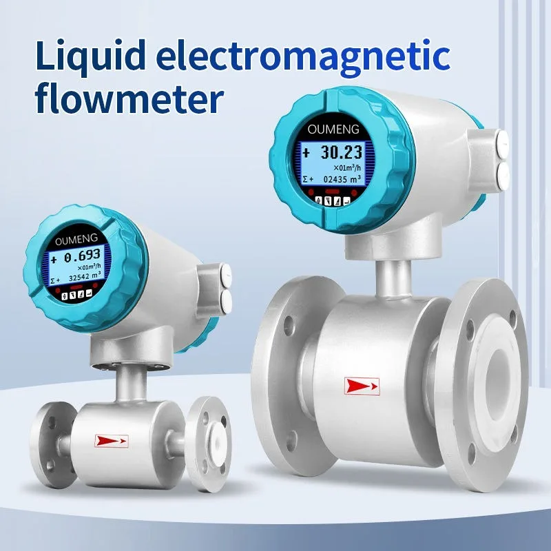 Digital LCD Electromagnetic Flow Meter With 0.5% Accuracy Pulse 4-20mA/RS485 Modbus OEM IP65 For Water And Liquid Measurement