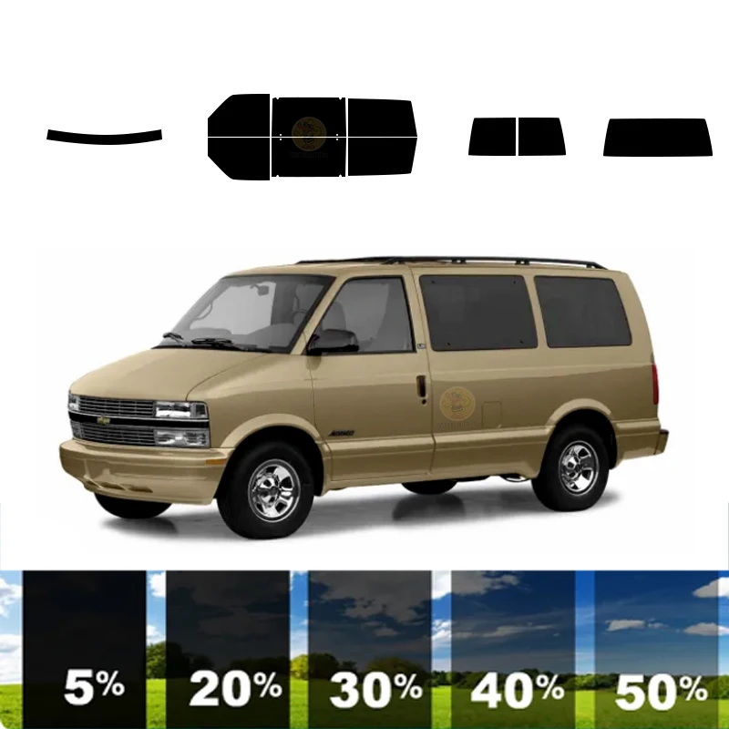 precut Removable Window Tint Film Car 100% UVR 5%-70%VLT Heat Insulation Carbon ﻿For CHEVROLET ASTRO MINI VAN 2003-2005