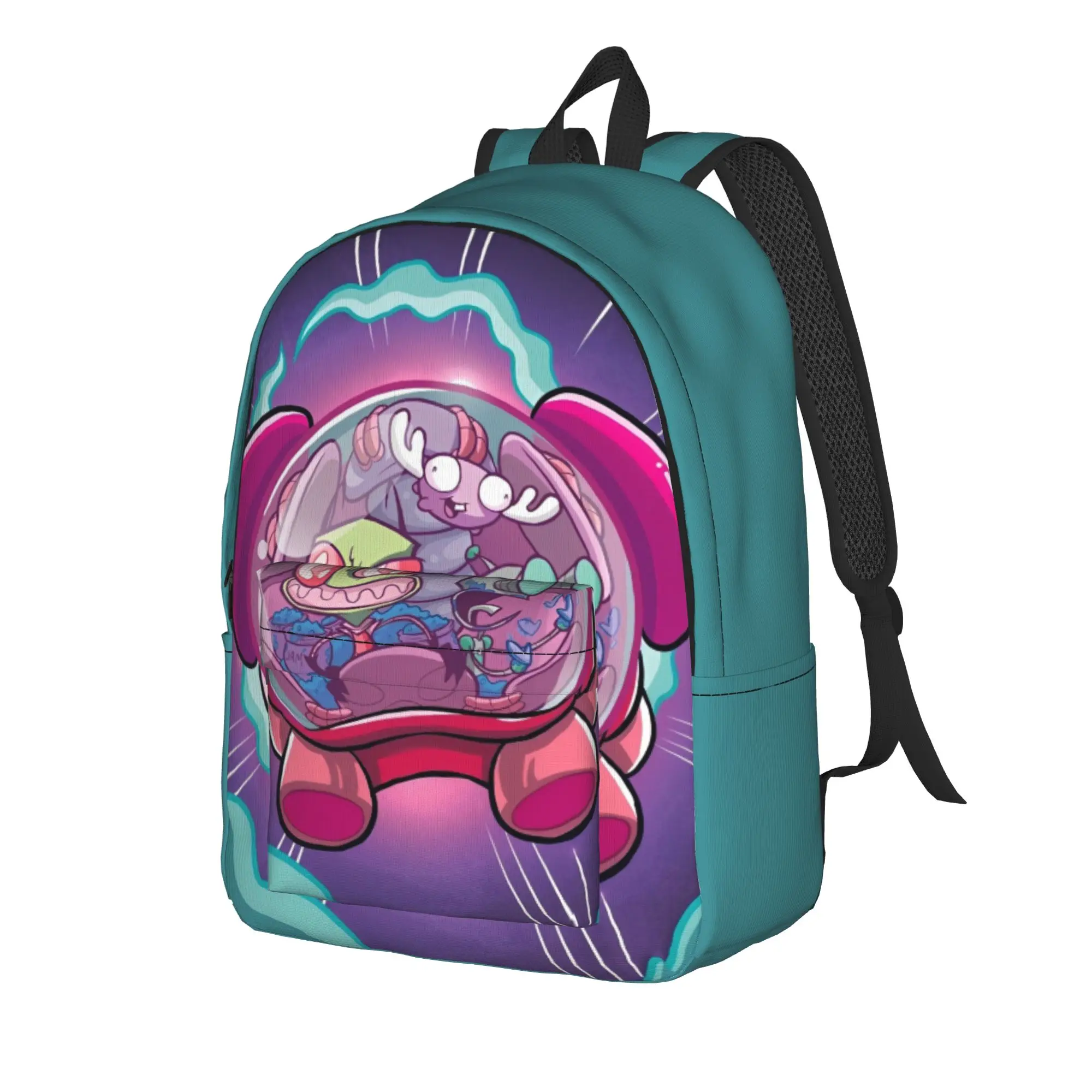 Cartoon Invaders Zims  Teenage Backpack Sports High School Hiking Travel Daypack for Men Women Laptop Computer Shoulder Bag
