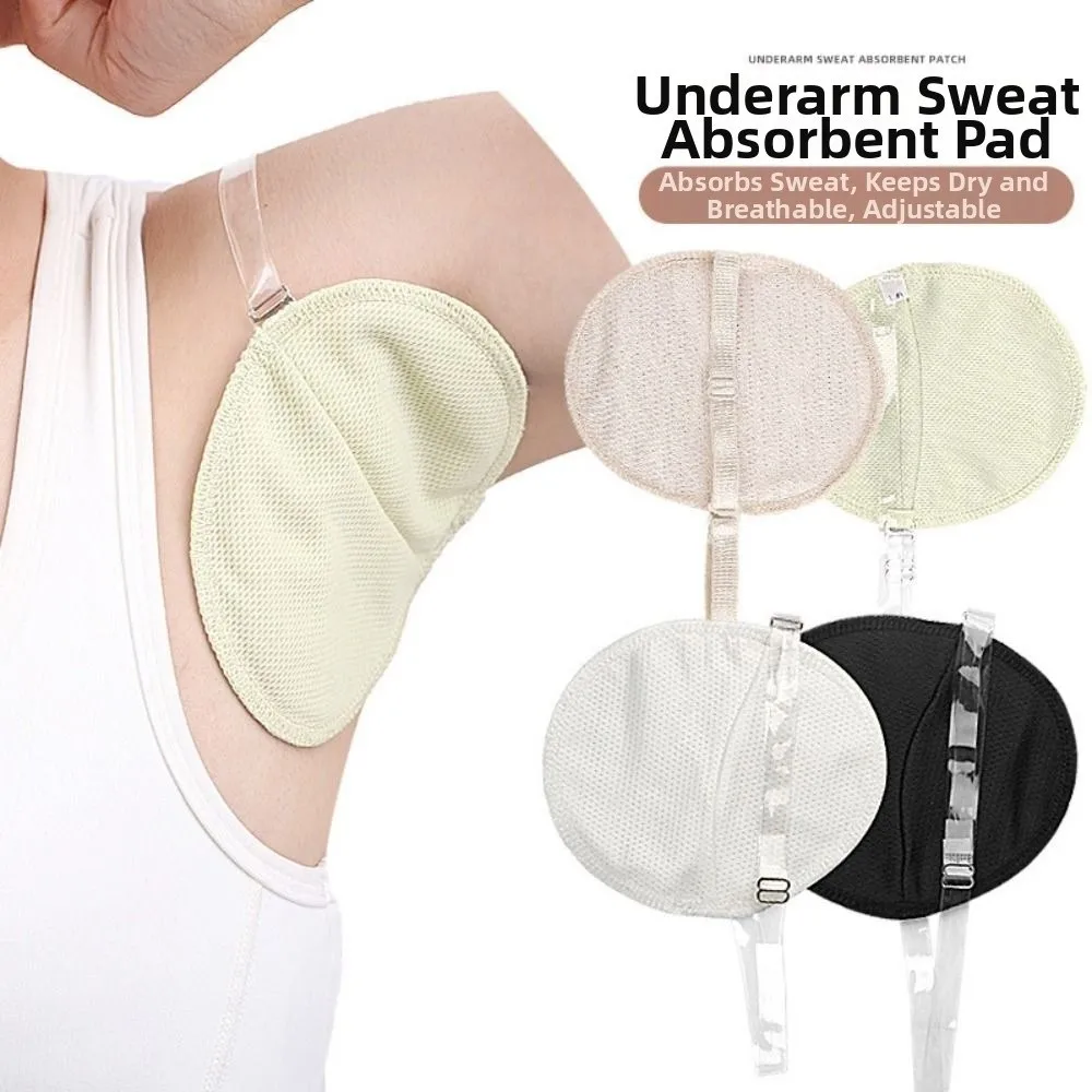 with Shoulder Strap Underarm Sweat Pads Polyester Reusable Armpit Absorbing Guards Breathable Adjustable