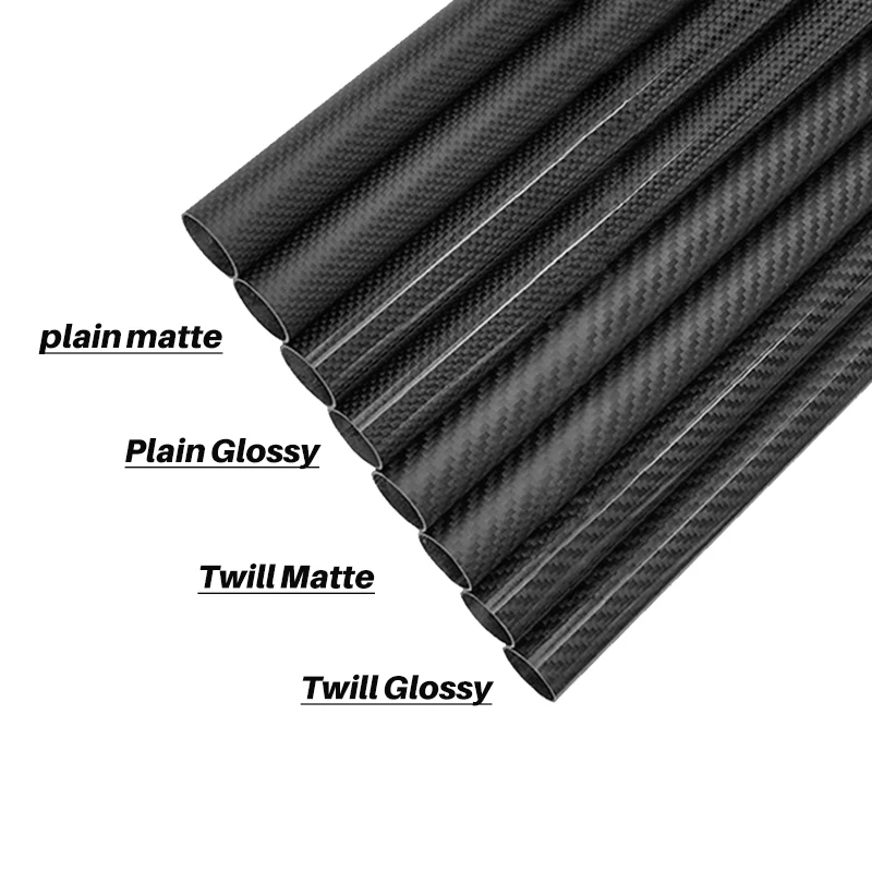 1Pcs Length 1000mm 3K Carbon Fiber Tube High Composite Hardness Material OD: 30 32 33 34 35mm For Plant Protection Aircraft