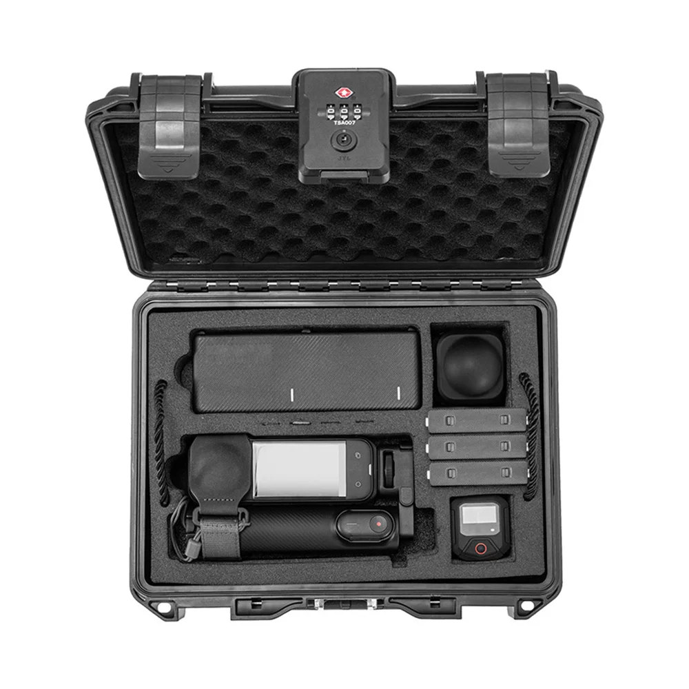 For Insta360 X5 X4 Waterproof Box with Lock Fits Selfie Stick and Accessories Waterproof Storage Case