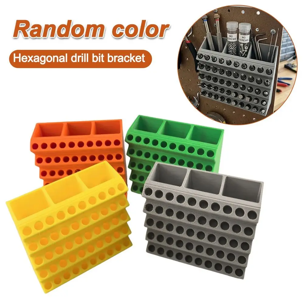 

50 Holes Screwdriver Bit Holder Plastic Easy Storage Drill Bits Organizer Save Space Screwdriver Storage Rack Workshop