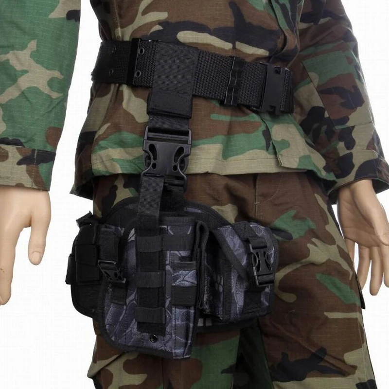 

Tactical Droopy Leg Holster Right Hand MOLLE Pistol Pistol Thigh Holster Removable Platform Glock 17 22 Beretta PX4 M9 APX