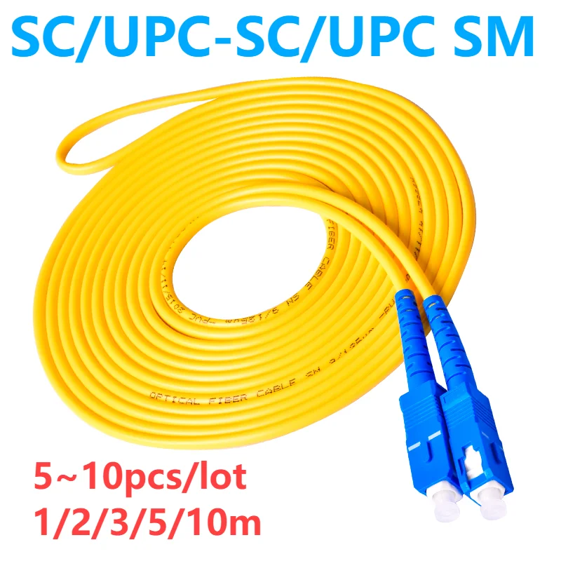 

5 ~ 10 шт./лот 1/2/3/5/10 м SC/UPC-SC/UPC SM 3 мм волоконно-оптический Джампер кабель одномодовый УДЛИНИТЕЛЬ шнур кабель